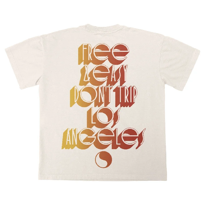 Simple Chic Free and Easy Premium Old LA Boxy T-Shirt