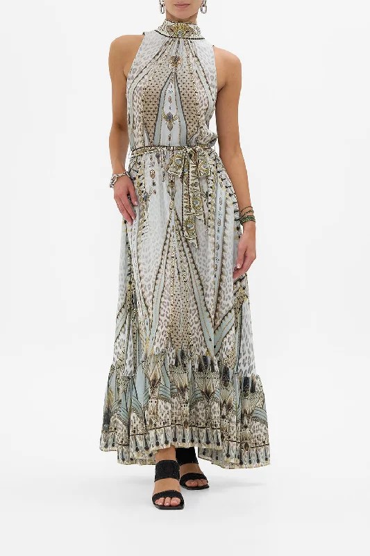 Smart Comfort Wear NECKTIE DRESS WITH ELASTICATED WAIST SAHARA STARLET