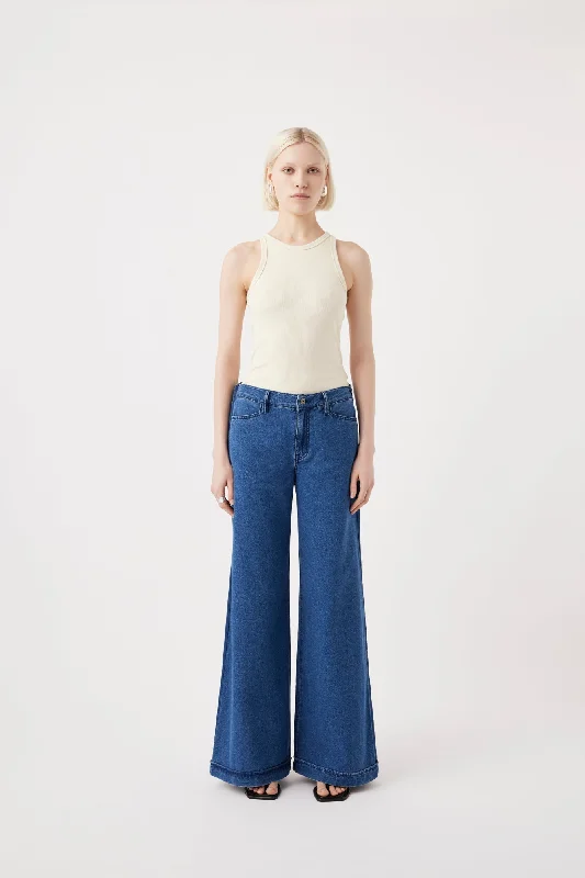 Breathable Comfort Leigh Mid Wide Long Pant