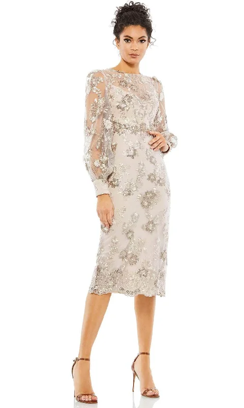 Casual Chic Wear Mac Duggal 70237 - Embroidered Jewel Neck Formal Dress