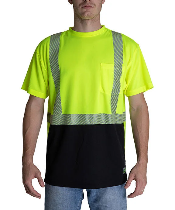 Effortless Wear HVK017 - Berne Unisex Hi-Vis Class 2 Color Blocked Pocket T-Shirt