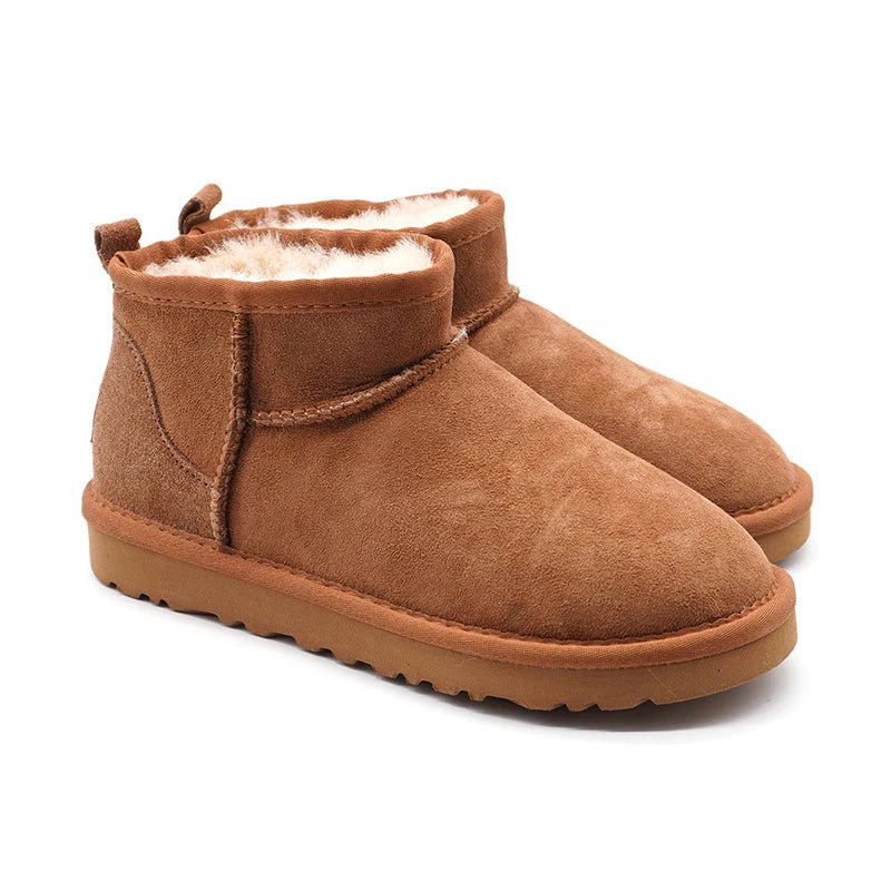 Effortless Wear Women's Snow Boots - Real Sheepskin Plush Fur Ankle Boots for Ultimate Winter Warmth Effortless Wear Women's Snow Boots - Real Sheepskin Plush Fur Ankle Boots for Ultimate Winter Warmth