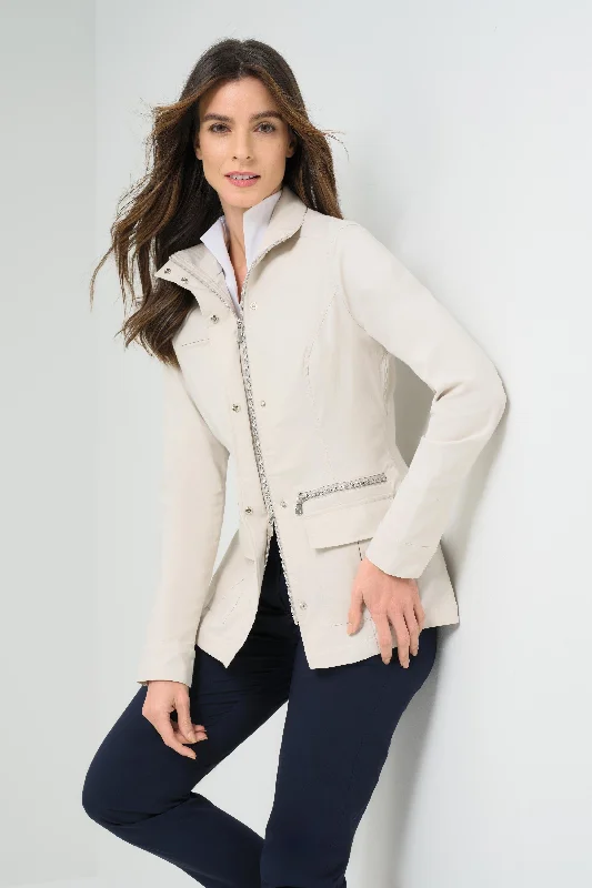 Chic Outfits Kenya Safari Jacket in Stone
