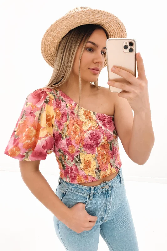 Chic Outfits Ingrid Top Pink Floral