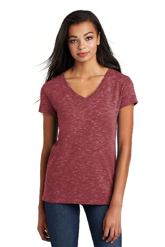 Cozy Fitting District Womens Medal Short Sleeve V-Neck T-Shirt - Cardinal Red - Closeout Cozy Fitting District Womens Medal Short Sleeve V-Neck T-Shirt - Cardinal Red - Closeout
