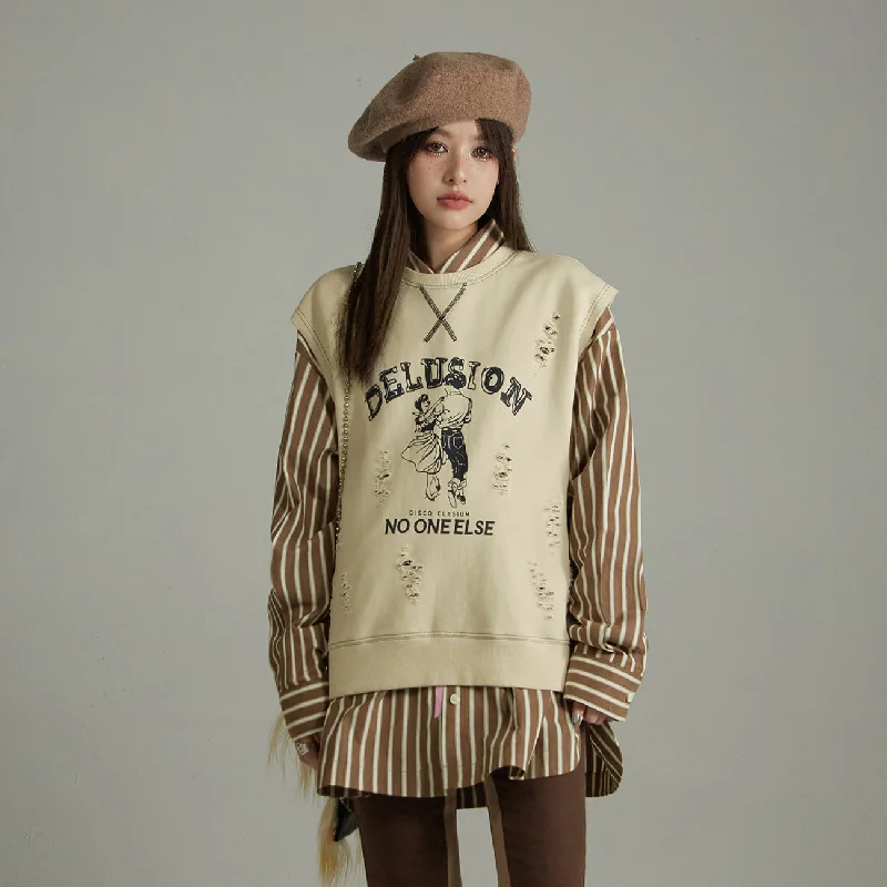 Cozy Chic Wear Vintage Slit Vest