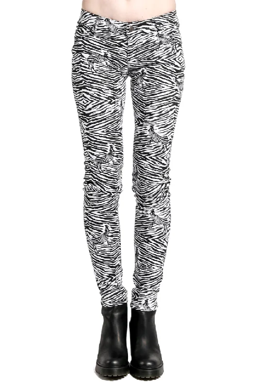 Soft Layers Safari Jeans Zebra Print