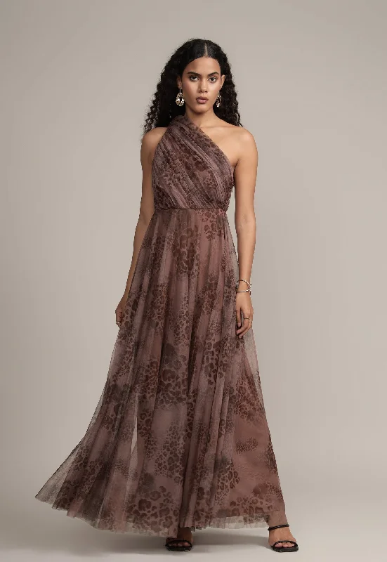 Comfortable Sweaters Naiara Maxi Dress in Leopard Print