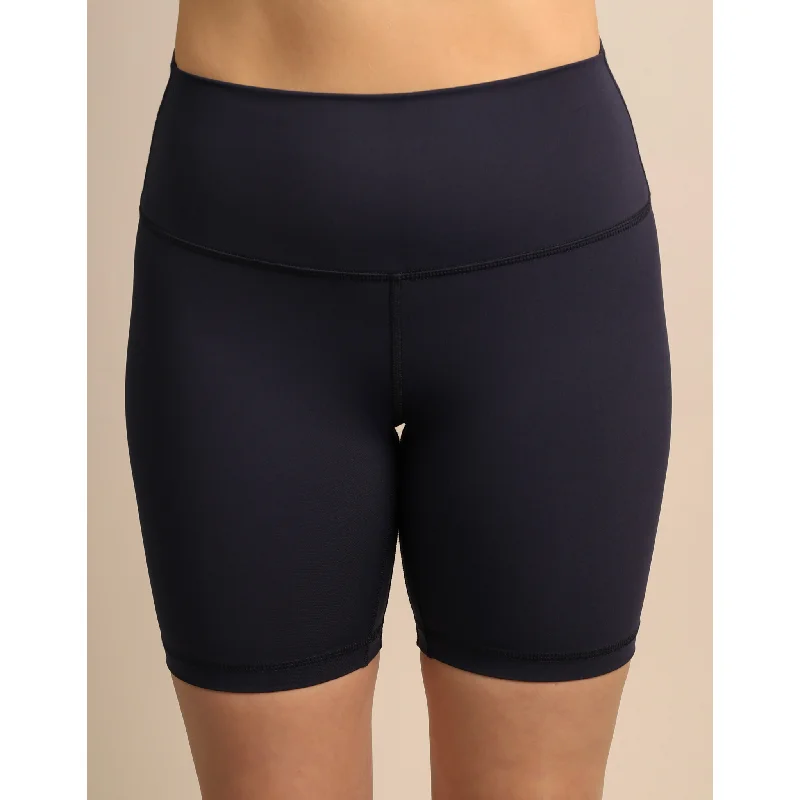 Basic Comfort Quoia Be Your Strength High-Waist Biker Shorts In Navy