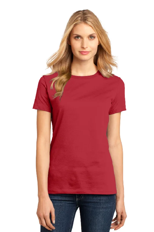 Weekend Comfort Wear District Womens Perfect Weight Short Sleeve Crewneck T-Shirt - Classic Red Weekend Comfort Wear District Womens Perfect Weight Short Sleeve Crewneck T-Shirt - Classic Red