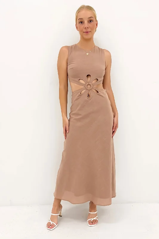 Breathable Style Asha Maxi Dress Nude
