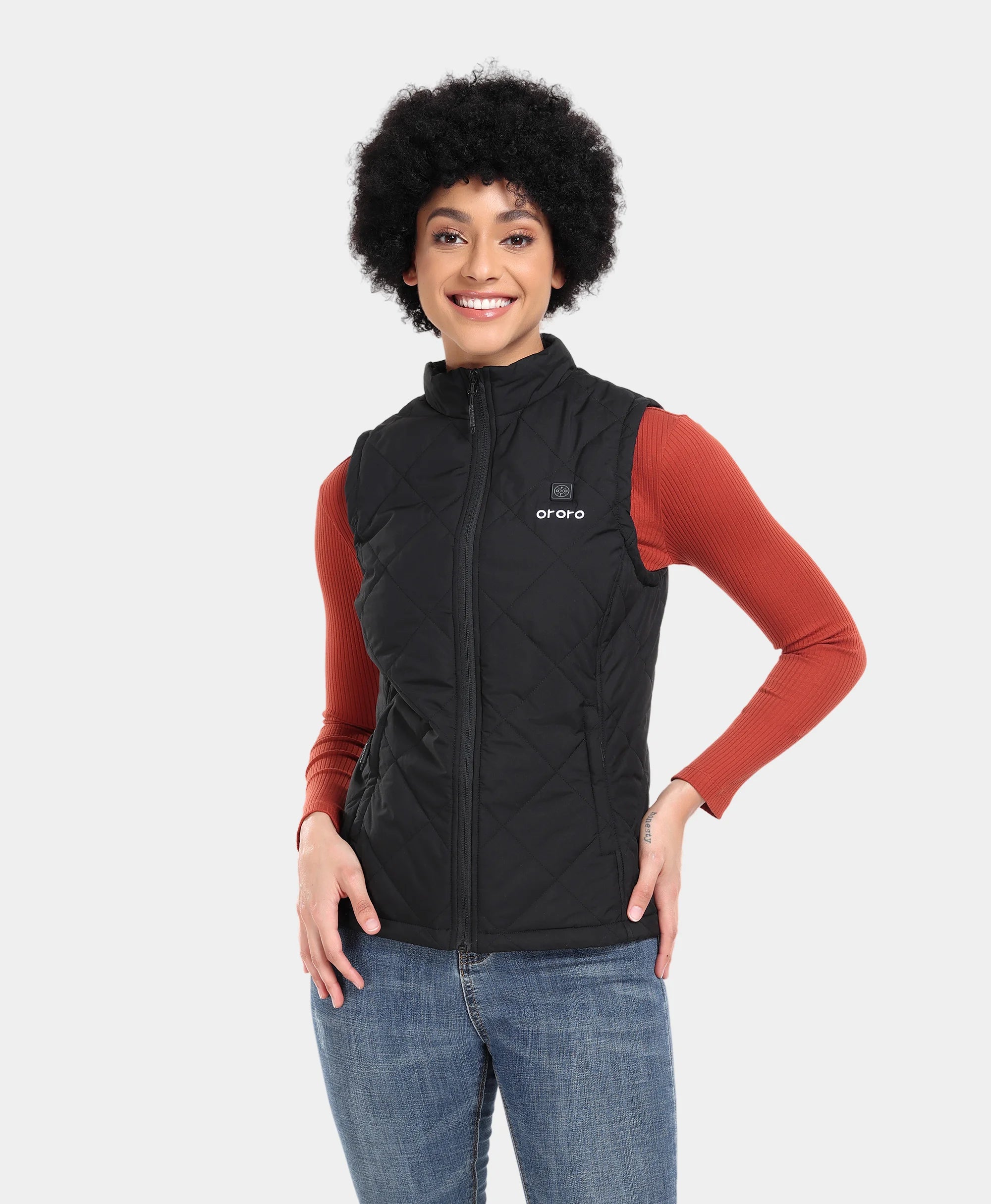 Warm Layers Women's Heated Quilted Vest - Black