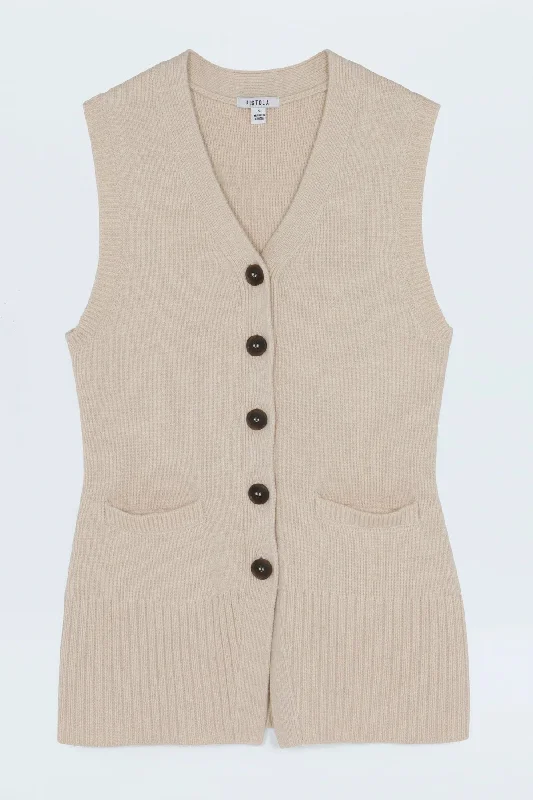 All-Day Wear Pistola Audra Vest Cardigan - SOFT DOVE