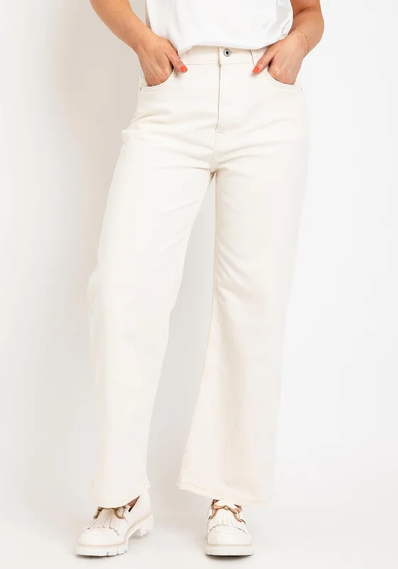 Relaxed Tops Pepe Jeans Wide Leg Jeans, Off White
