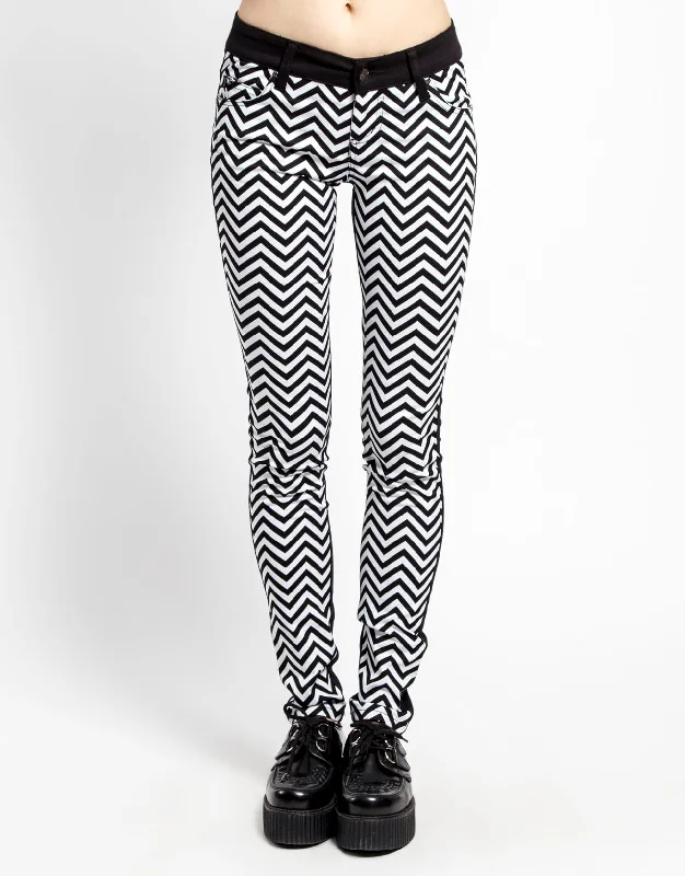 Chic Comfort ZIG ZAG SPLIT FRONT SKINNY
