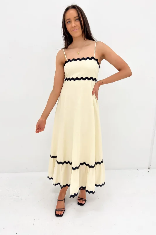 Breathable Style Norah Maxi Dress Beige