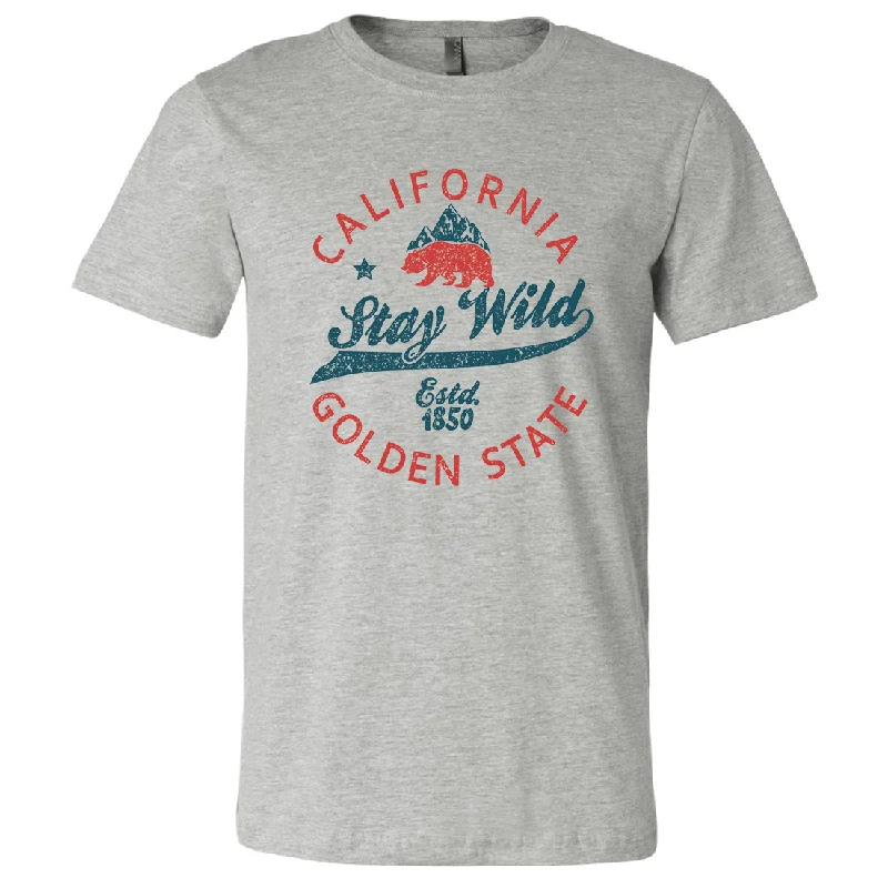 Weekend Comfort California Stay Wild Asst Colors Mens Lightweight Fitted T-Shirt/tee Weekend Comfort California Stay Wild Asst Colors Mens Lightweight Fitted T-Shirt/tee