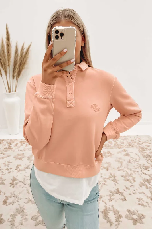 Casual Fit Collared Fleece Rosewood