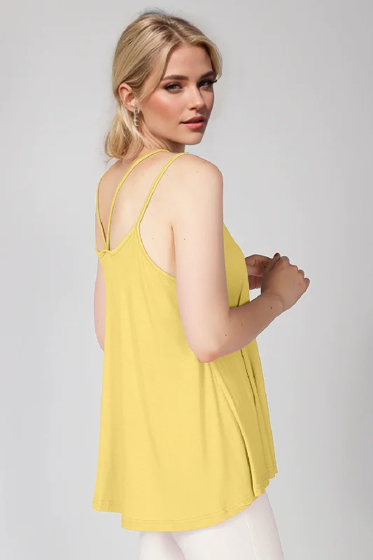 Light Comfort Basic Bae Bamboo Scoop Neck Double Spaghetti Straps Cami