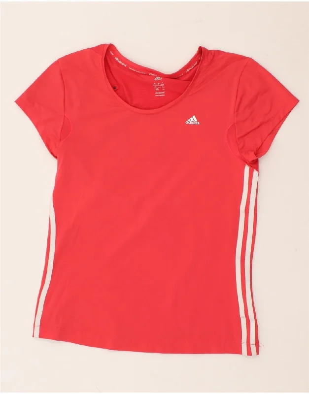 Soft Feel ADIDAS Womens Climacool T-Shirt Top UK 12/14 Medium Pink Polyamide