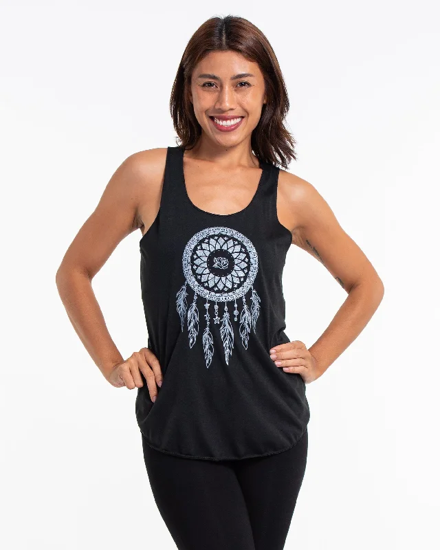 Comfortable Dresses Womens Dreamcatcher Tank Top in Black