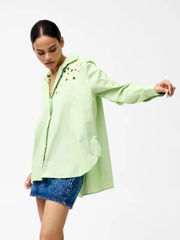 Soft Layers Cambria Cotton Long Sleeve Broderie Shirt