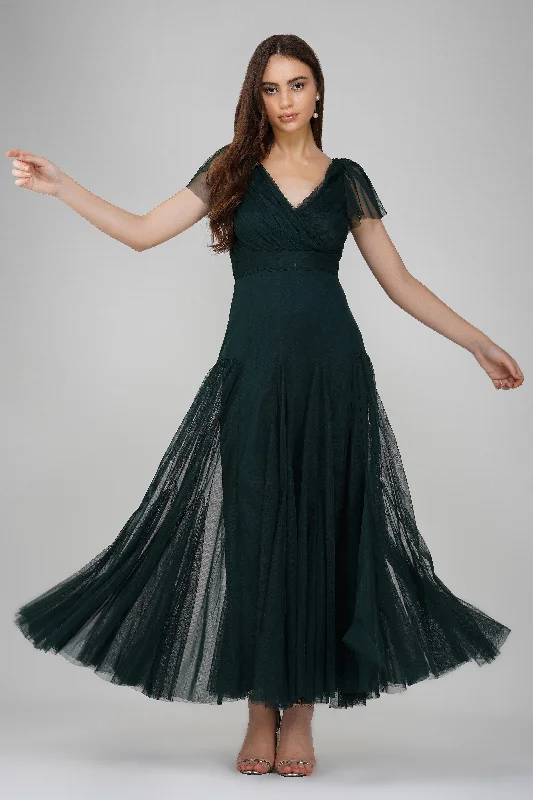 Cozy Shirts Gally Maxi Dress in Emerald Green