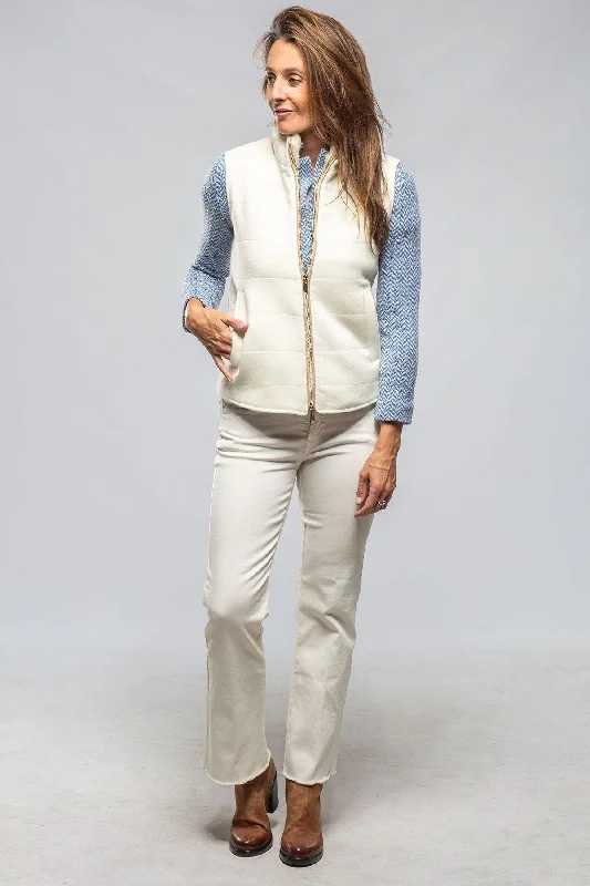 Cozy Lounge Wear Diana Vest In White