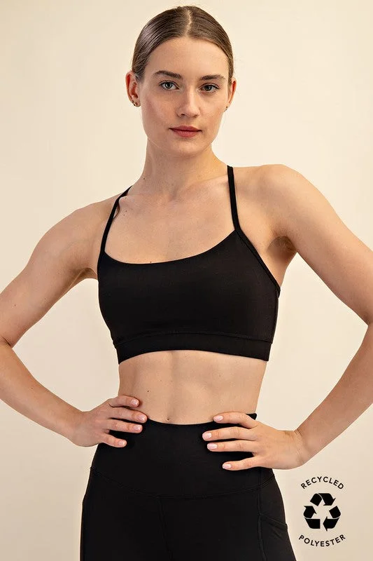 Soft Touch on the move razor back active bra