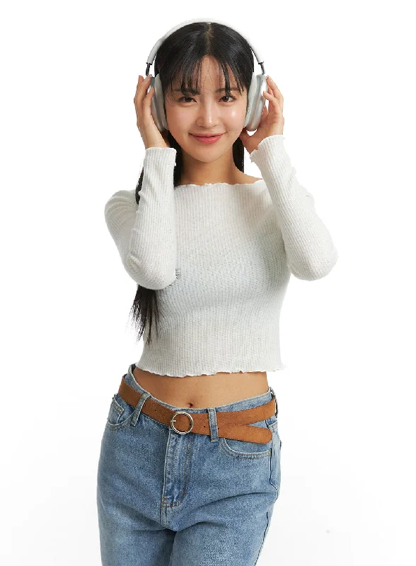 Everyday Outfits Slim Fit Solid Long Sleeve OJ405