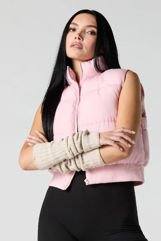 Soft Casuals Cropped Puffer Vest