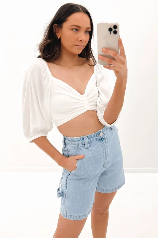 Easy Comfort Style Aria Washed Top White
