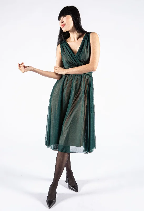 Cozy Fashion Waisted Mesh Dress