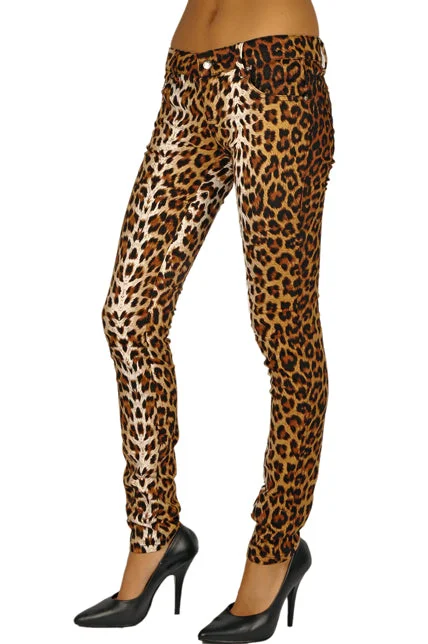 Fashion Comfort Jungle Jeans Leopard Print