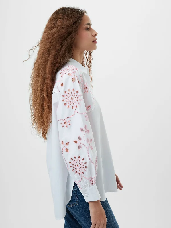 Summer Comfort Cambria Cotton Embroidered Long Sleeve Shirt