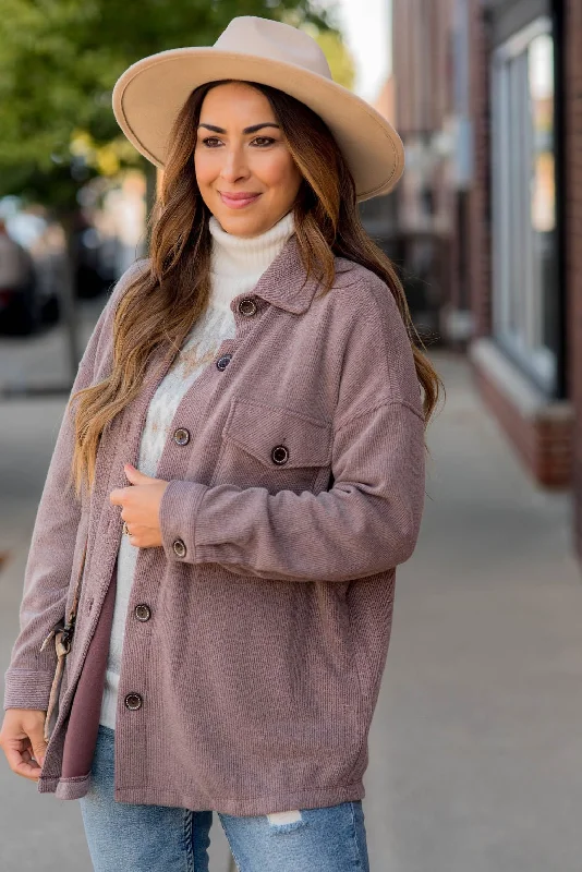 Cozy Outerwear Subtle Textured Shacket