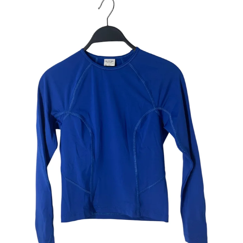 Breezy Style BALENCIAGA/LS T-Shirt/M/Polyester/BLU/ACTIVEWEAR FITTED TOP