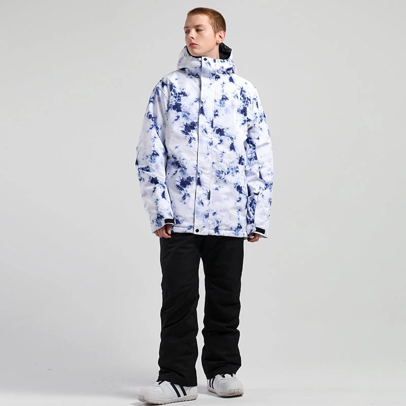 Soft Feel Men's SMN Winter Mountain Snowflake Freestyle Snowsuits Jacket & Pants Set