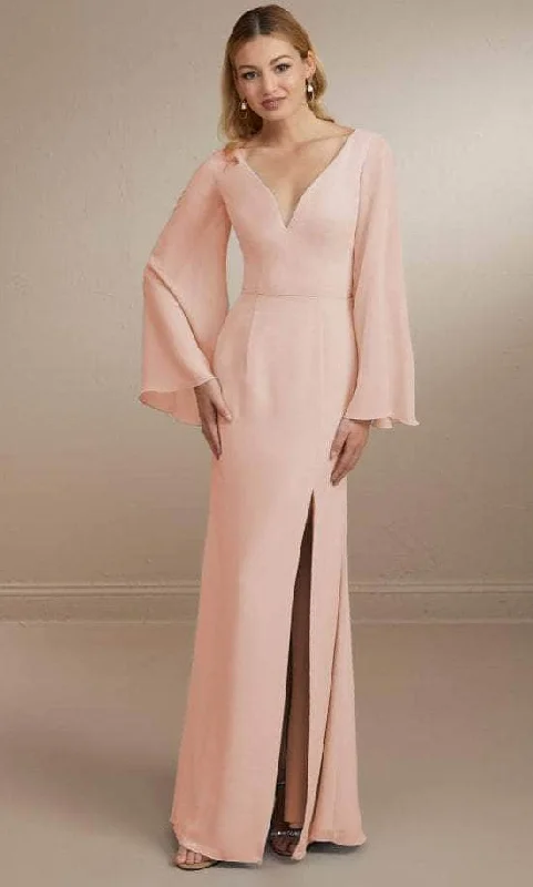 Weekend Comfort Wear Christina Wu Celebration 22164 - Plunging Neck Chiffon Gown