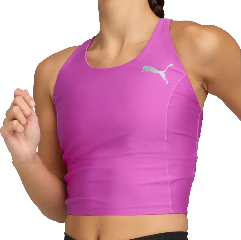 Cozy Footwear Puma Raceday UltraForm Womens Running Crop Top - Purple