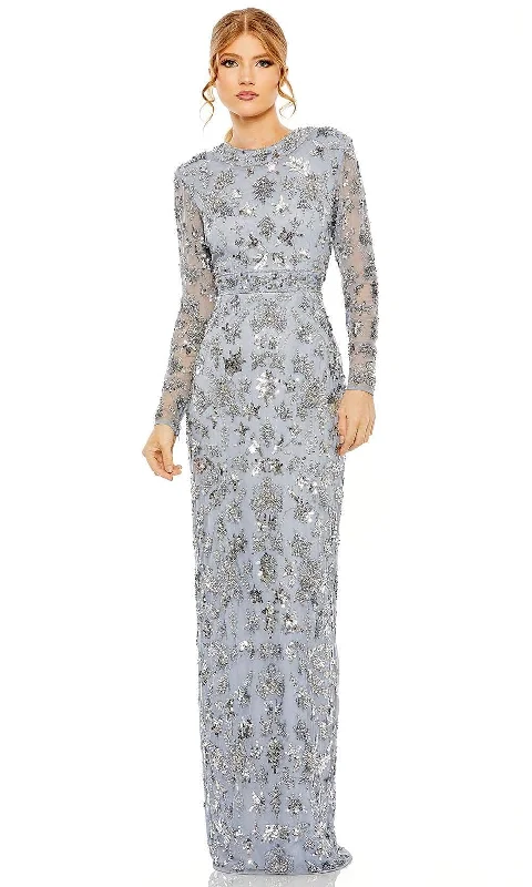 Casual Chic Outfits Mac Duggal 93939 - Long Sleeve Embellished Evening Dress