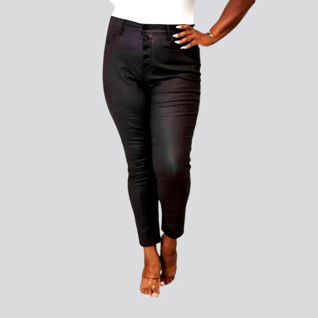 Effortless Elegance Y2k ankle-length jeans
 for women