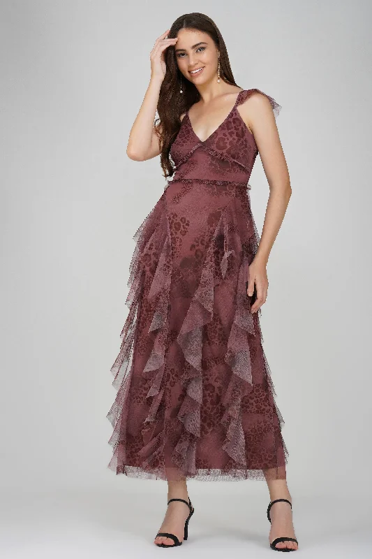 Comfy Pants Malin Maxi Dress in Leopard Print