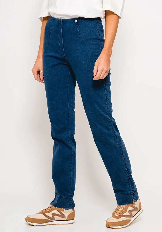 Soft Fabrics Robell Marie Slim Fit Jeggings, Blue