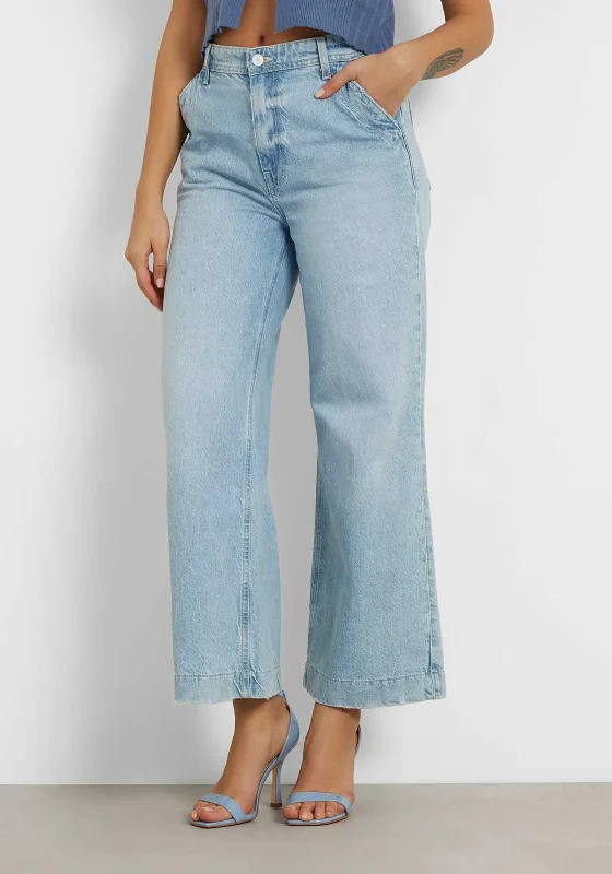 Cozy Sweaters Guess Womens Wide Leg Jeans, Light Blue