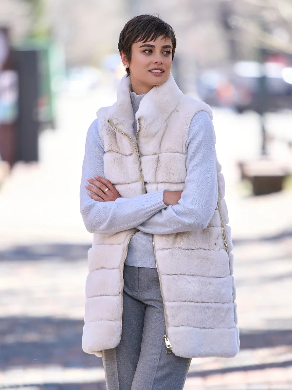 Effortless Looks Serena Rex Fur Vest
