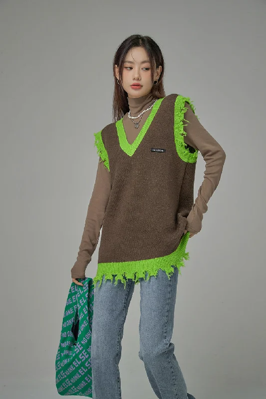 Comfortable Tops My Never Ending Thought Knit Vest