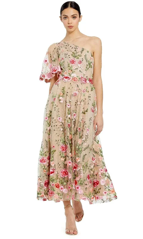Cozy Fit Wear Mac Duggal 68607 - Floral Embroidered Dress