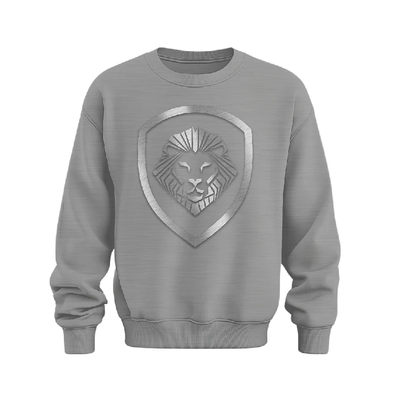 Cozy Pants Valuetainment Grey Raised Print Performance Crewneck Sweatshirt
