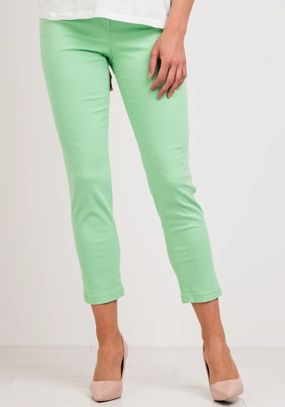 Soft Clothing Robell Bella 09 Slim Fit Crop Jeans, Paradise Green